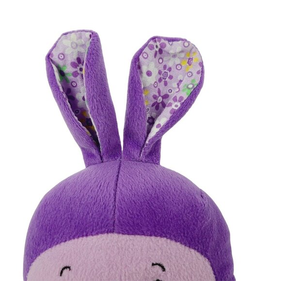 Easter Bunny 15 inch Plush Purple Rabbit Spring Flowers Stuffed Animal Toy - Picture 2 of 6